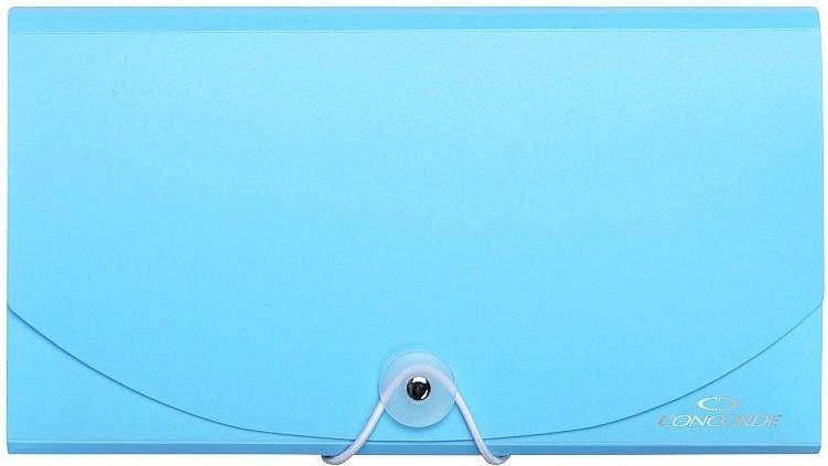 Mape za dokumente z elastiko DL, 13 prekatov, pastelno modre