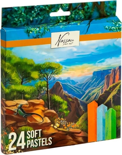 NASSAU mehki suhi pasteli, 24 barv
