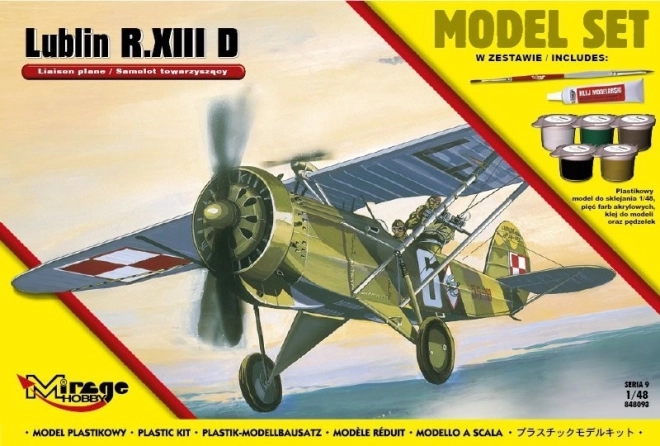 Komplet plastičnega modela LUBLIN R.XIII D 1:48, poljsko spremljevalno letalo