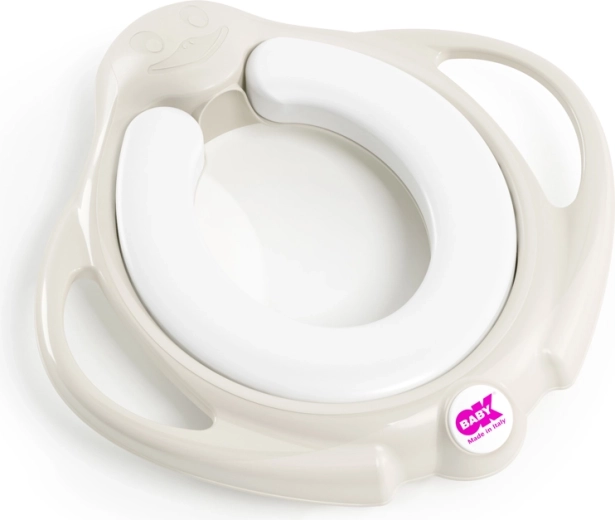 Otroški nastavek za WC z ročaji OK BABY Pinguo, bel