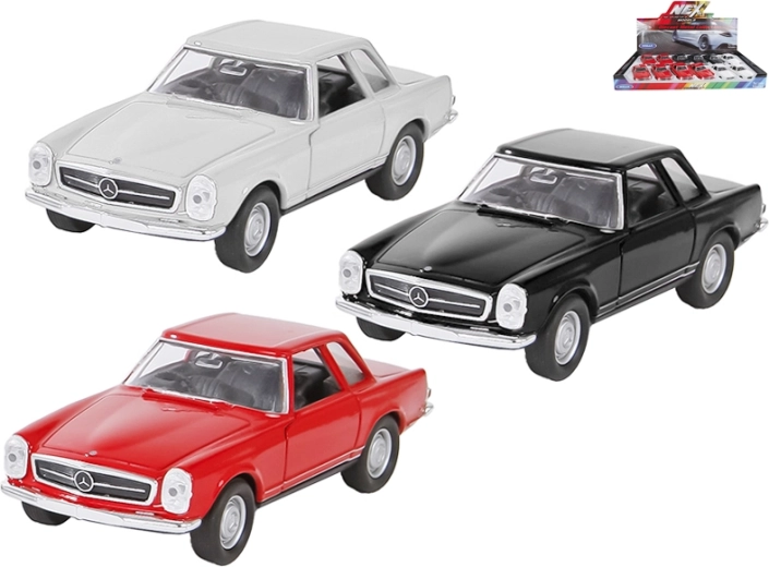 Kovinski model MERCEDES-BENZ 230 SL 1963 Welly 1:34–39 z odpirajočimi se vrati in pogonom pull-back