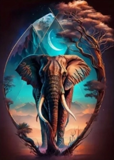 Slikanje z diamanti Afriški dragulj 30 × 40 cm