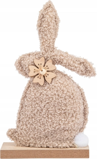 Bouclé dekorativna figurica zajca bež 22 cm