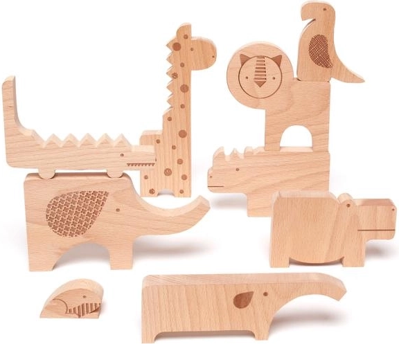 Lesene sestavljanke Safari od Petit Collage