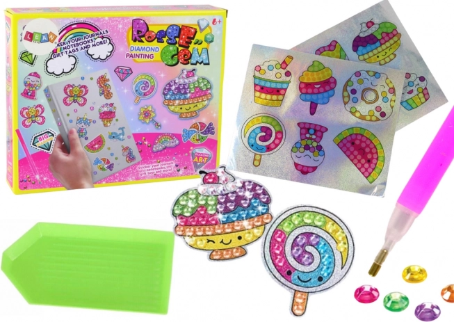 Komplet za diamantno slikanje – barvne nalepke s sladkarijami