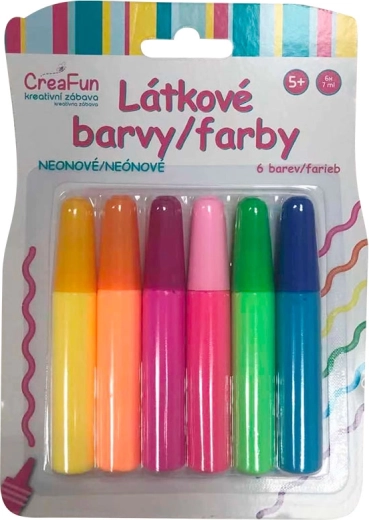 CreaFun neonske barve za blago – komplet 6×42 ml