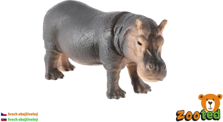Zooted realistična plastična figurica povodnega konja 12 cm - 1 kos