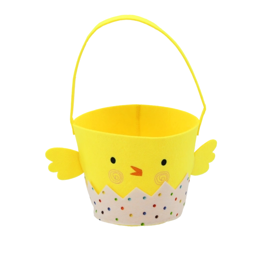 Filcna velikonočna košarica s piščetkom