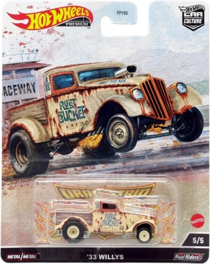 Hot Wheels Premium 1933 Willys Rust Bucket – kovinski zbirateljski model