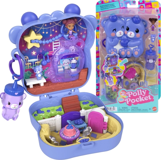 Polly Pocket kompaktni set Borovničevi medvedki s figuricami in dodatki