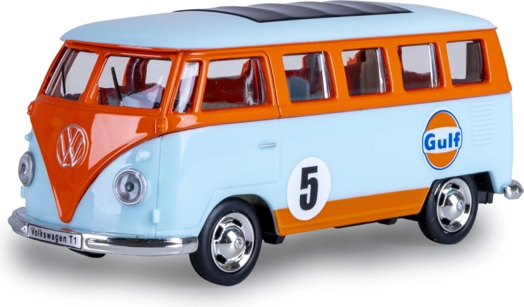 Kovinski model Volkswagen T1 svetlo modre barve 1:38