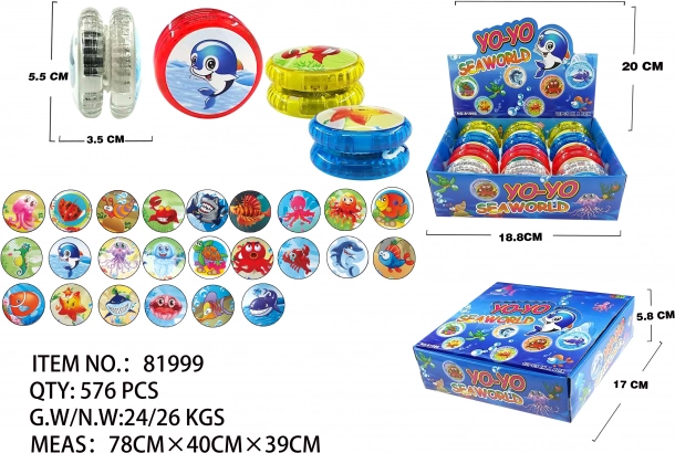 Jojo s svetlobnimi učinki 5,5 cm – motiv morje