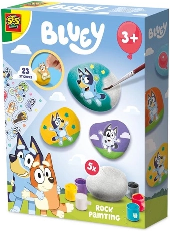 SES Bluey komplet za poslikavo kamenčkov