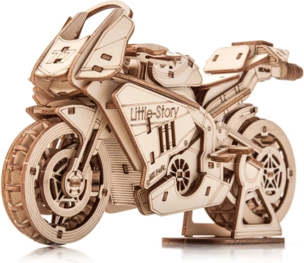 Little Story lesena 3D sestavljanka motocikel Grand Prix