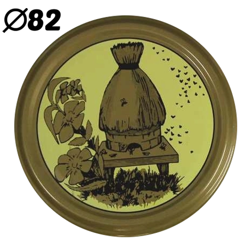 Pokrovčki za vlagalne kozarce 82 mm s 6 zapirali, dizajn Stara Chata, 10 kos