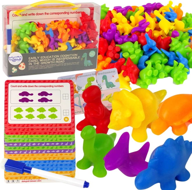 WOOPIE Izobraževalni Set Računanje Montessori Dino Sestavljanka 95 ks