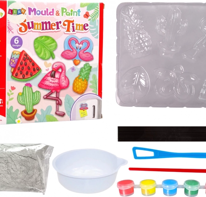 Otroški DIY komplet za magnetke Flamingo Lubenica Mavec