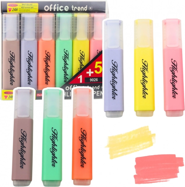 Set markerjev Pastelne barve 6 kos
