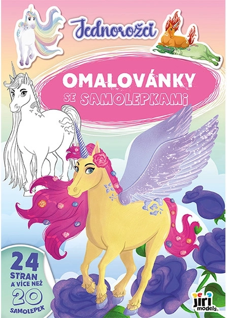 Enorožek pobarvanke A4 z nalepkami