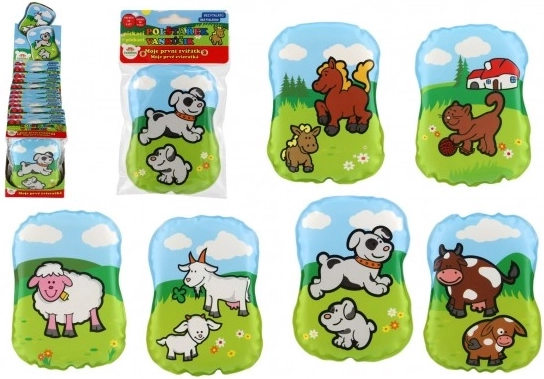 piskajoča blazinica Moje prva živalca za dojenčke, 12 × 9 × 2 cm, brez ftalatov
