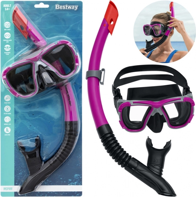Bestway Snorklja za otroke in odrasle – Rdeča