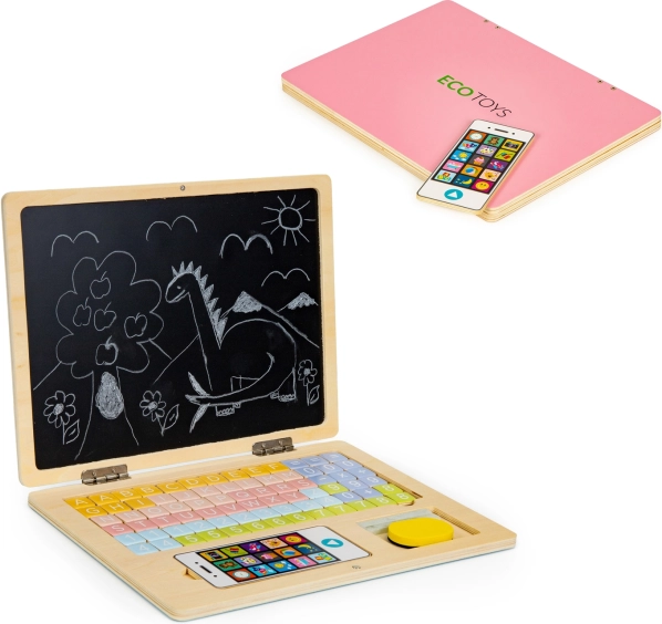 Lesen magnetni izobraževalni prenosnik s telefonom in črkami ECO TOYS