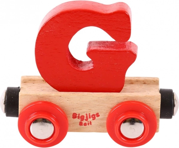Bigjigs Rail leseni vagon - črka G