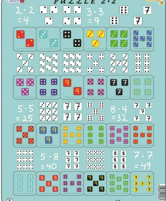 Larsen Učno puzzle Množenje s kockami