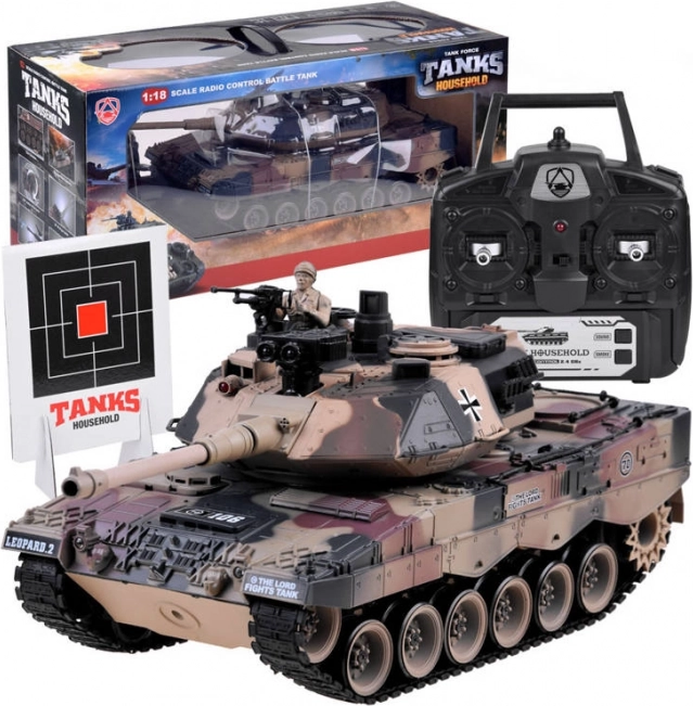 velik RC tank Leopard 2 1:18 s streljanjem