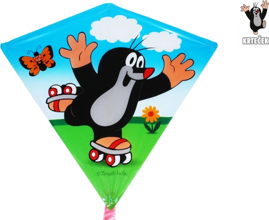 Leteči zmaj TEDDIES – KRTEK na drsalkah 68 × 73 cm