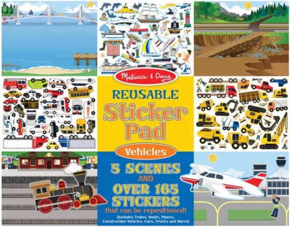 Melissa & Doug - večkratne nalepke Vozila