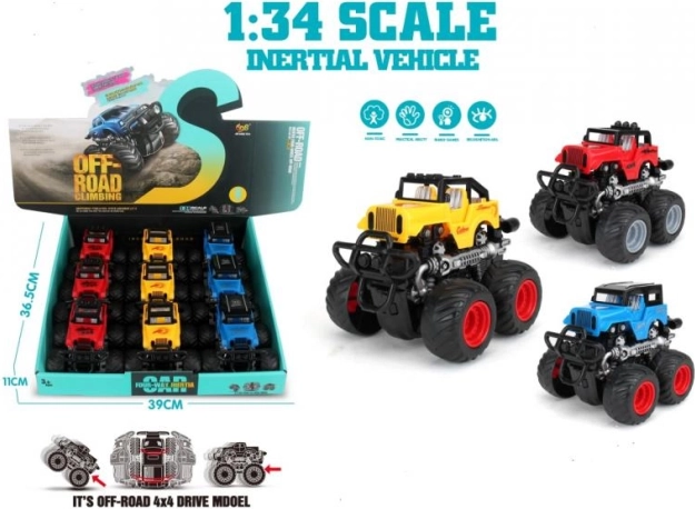 Terensko plastično avtomobilček Jeep 1:34