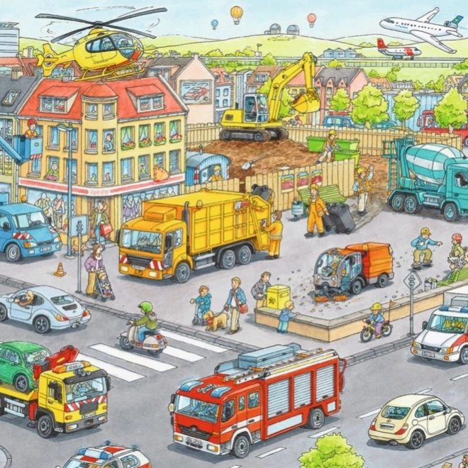 Ravensburger sestavljanka vozila v mestu 100 kosov