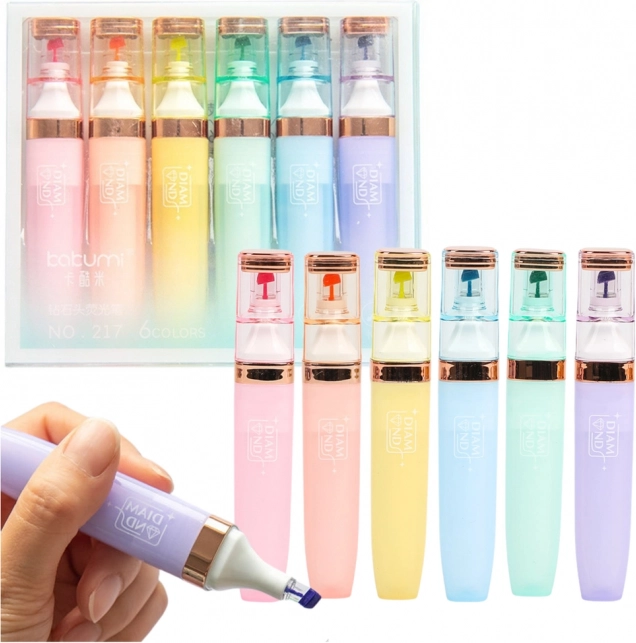 Pastelni flomaster set 6 kosi