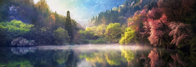 Sestavljanka 1000 kosov Jezioro Seryang-ji Panorama