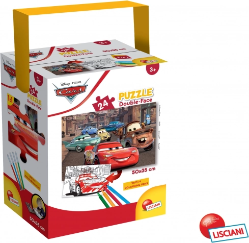 Otroške puzzle Cars: obojestranske, 24 kosov