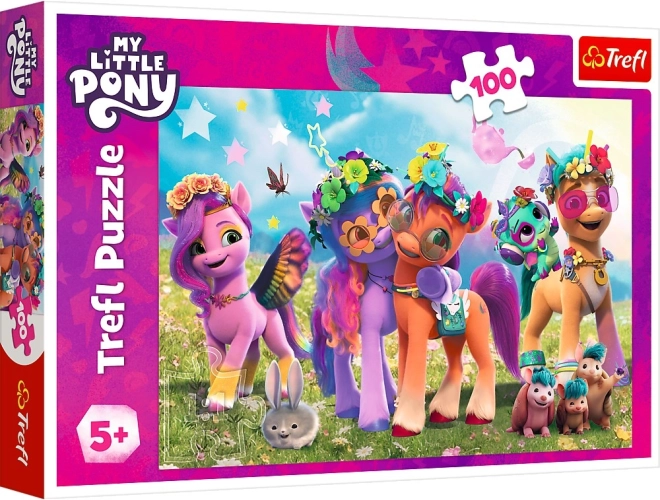 Sestavljanka Trefl My Little Pony Zabavni poniji 100 kosov