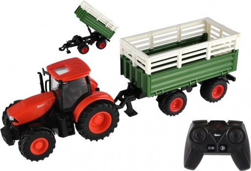 Otroški traktor ZETOR na daljinsko upravljanje s prikolico, lučmi in zvoki, 42 cm
