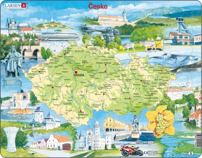 Larsen puzzle znamenitosti Češke republike 78 kosov