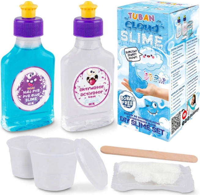 Tuban komplet za izdelavo sluzi – cloud slime z umetnim snegom