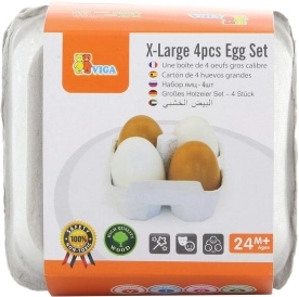 Lesena jajca za kuhinjico – set 4 kos