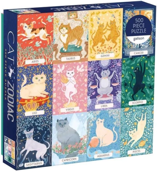 Sestavljanka Mačji zodiak 500 kosov od Galison