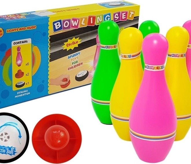 Barvni set za bowling s svetlobnimi učinki