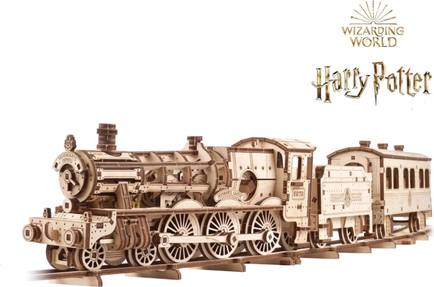 Lesena mehanska 3D sestavljanka UGEARS HARRY POTTER Bradavičarkin ekspres