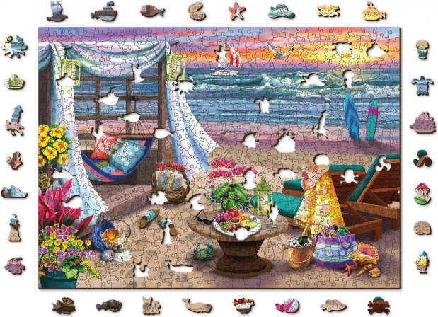 Lesene puzzle Poletni čas WOODEN CITY, 505 koščkov