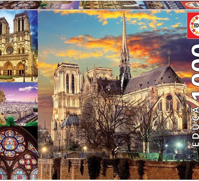 Sestavljanka Notre Dame kolaž 1000 delov