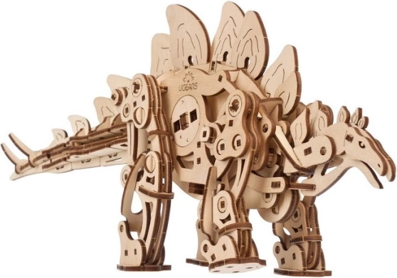 Lesena mehanska sestavljanka stegosaurus