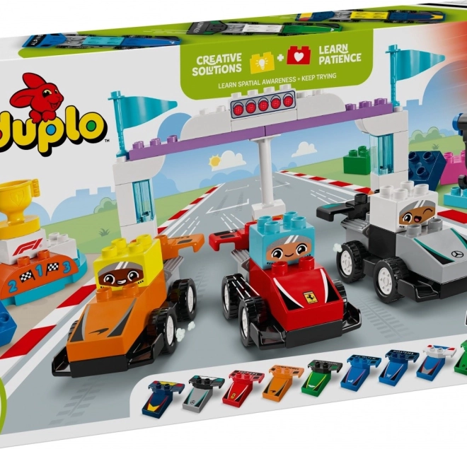 LEGO® DUPLO® 10445 Dirkaški avtomobili in vozniki ekip F1