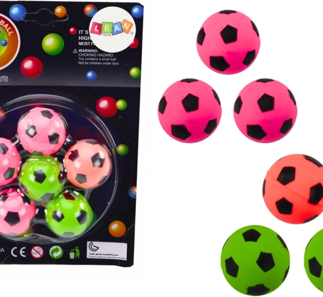 Set nogometnih gumijastih žogic 6 kos