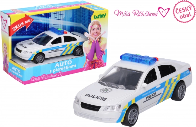 Policijski avto z efekti 15,5 cm - Miša Rožičkova